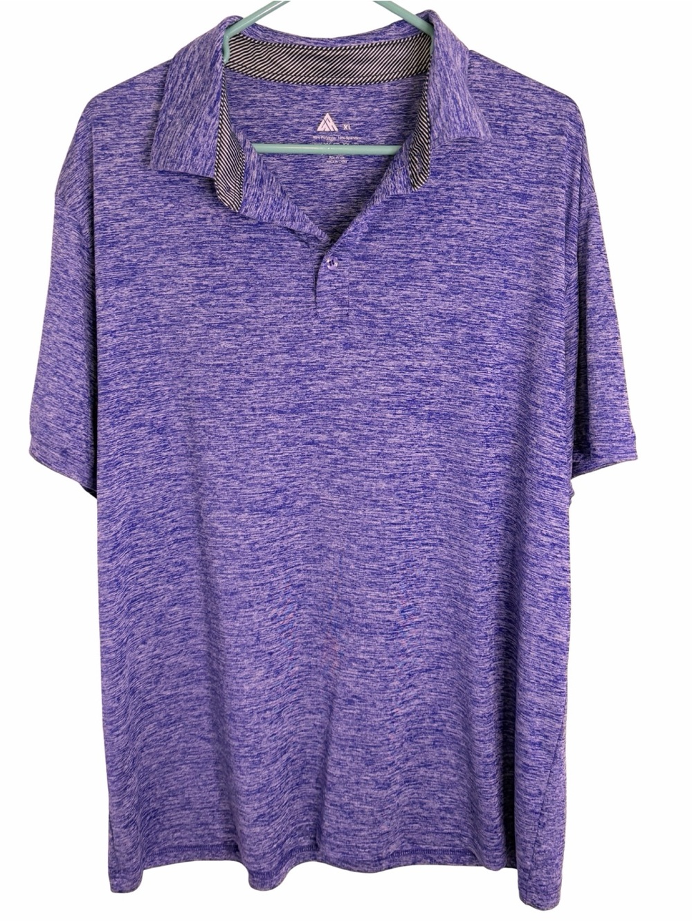 3/$20 Zity Men's Heathered Purple Short Sleeve Polo Shirt Size XL